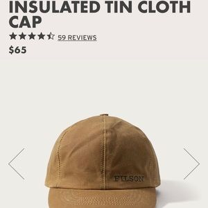 Filson Insulated Tin Cloth Cap